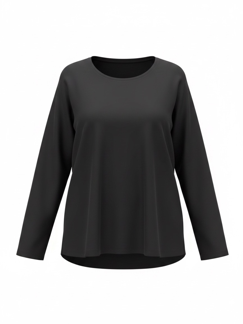 Pure Jill Women's Black Long-Sleeve Crewneck Top size L